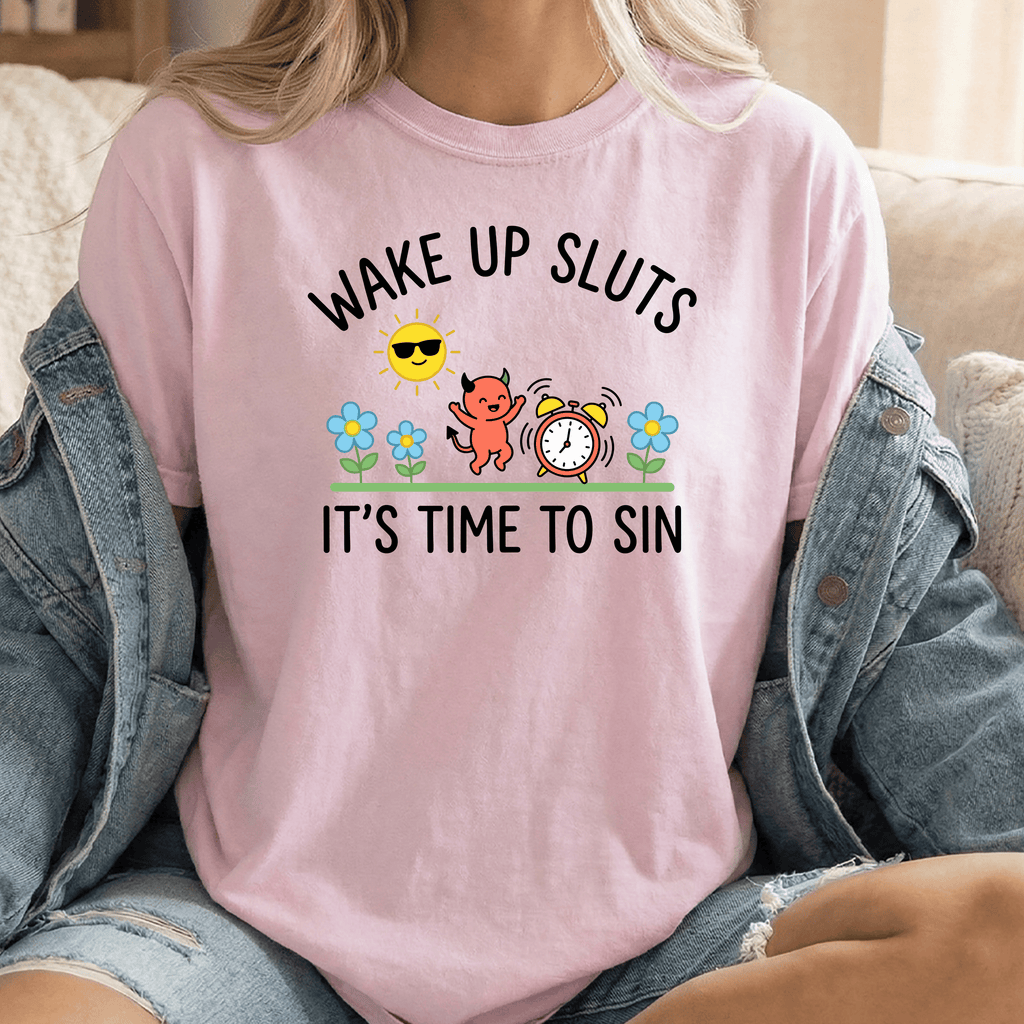 Wake Up Sluts Evil Vintage Heavyweight Graphic Tee