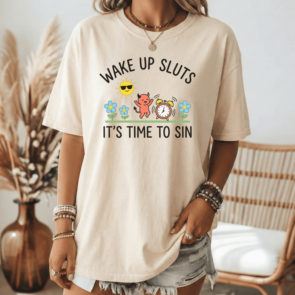 Wake Up Sluts Evil Vintage Heavyweight Graphic Tee