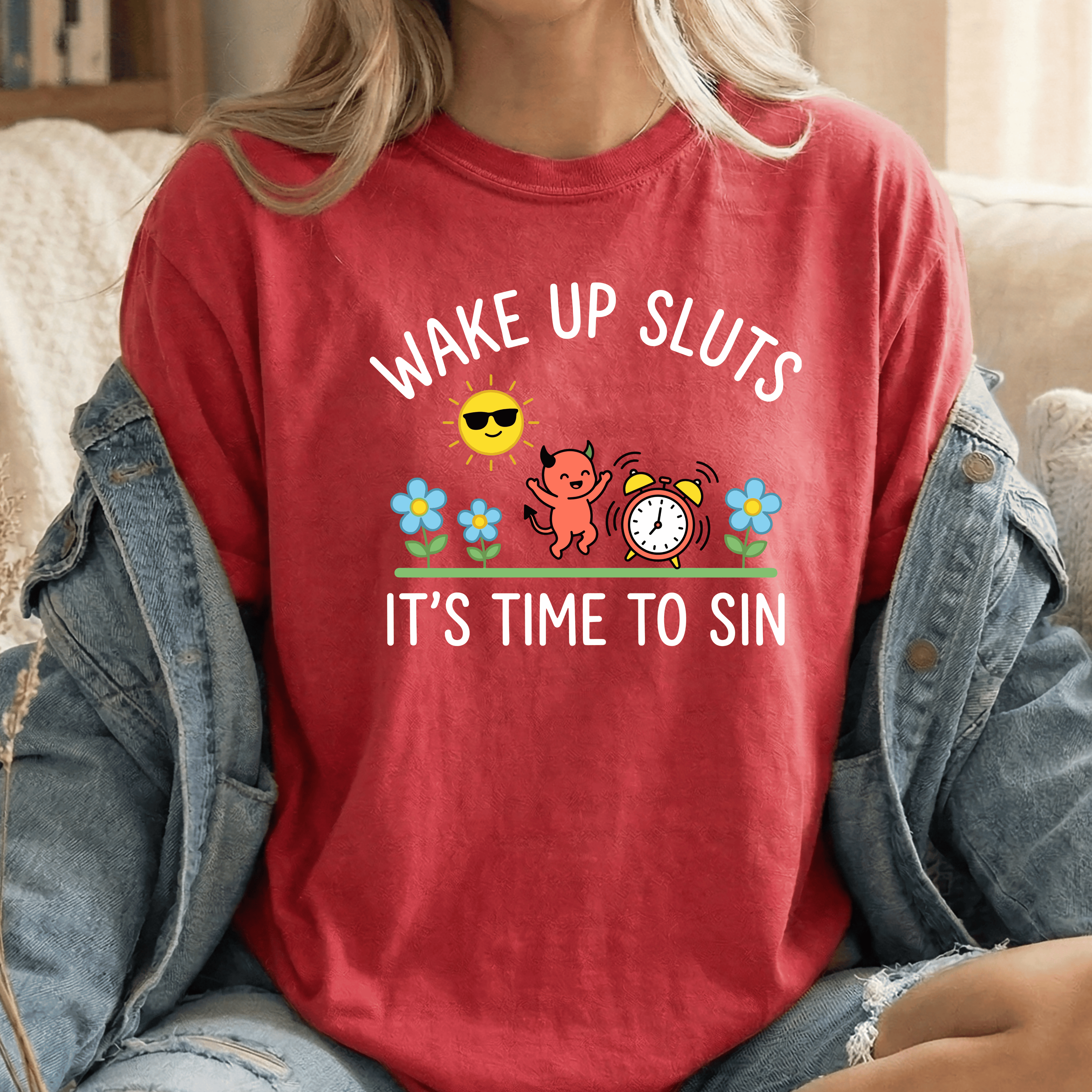 Wake Up Sluts Evil Vintage Heavyweight Graphic Tee