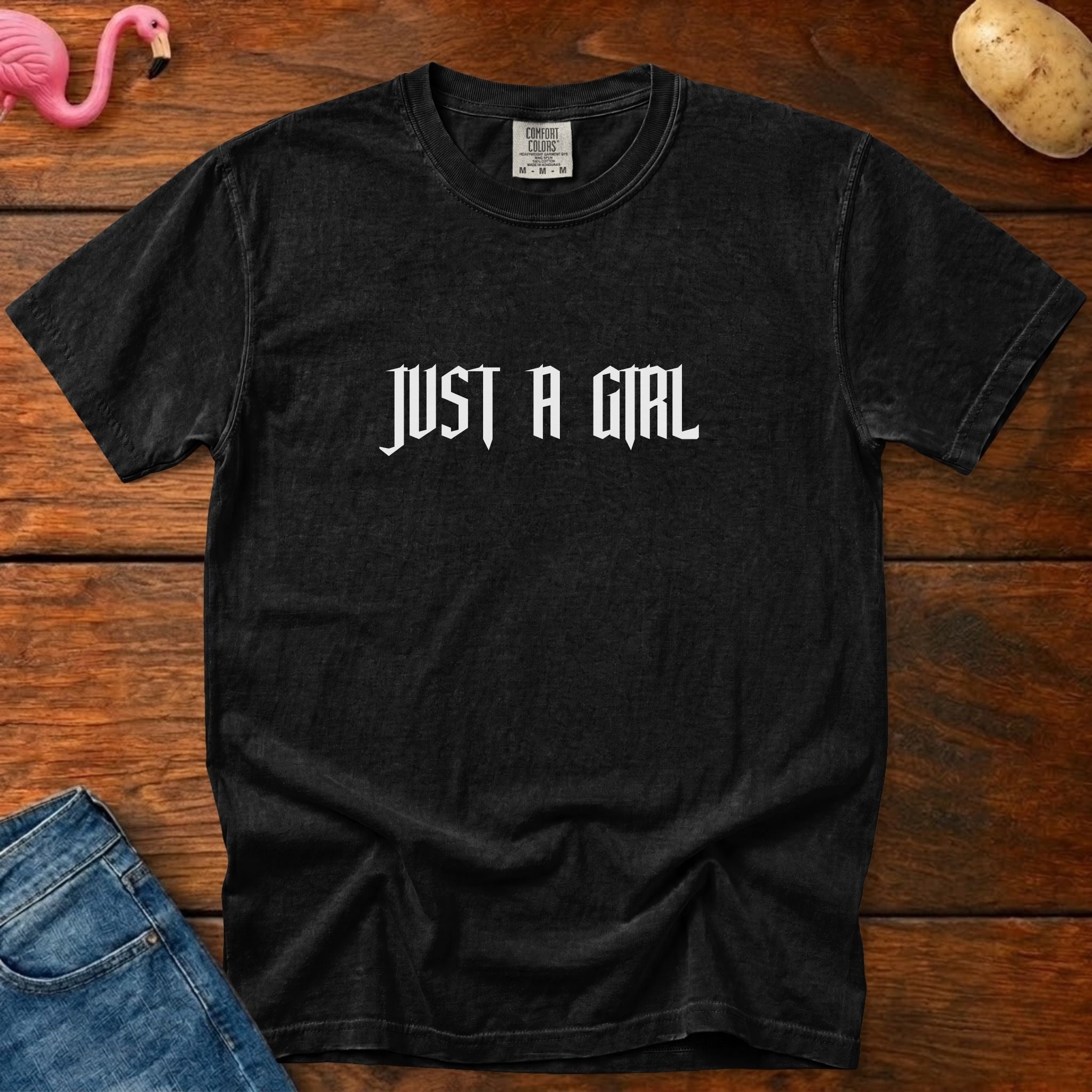Just A Girl Vintage Heavyweight Graphic Tee