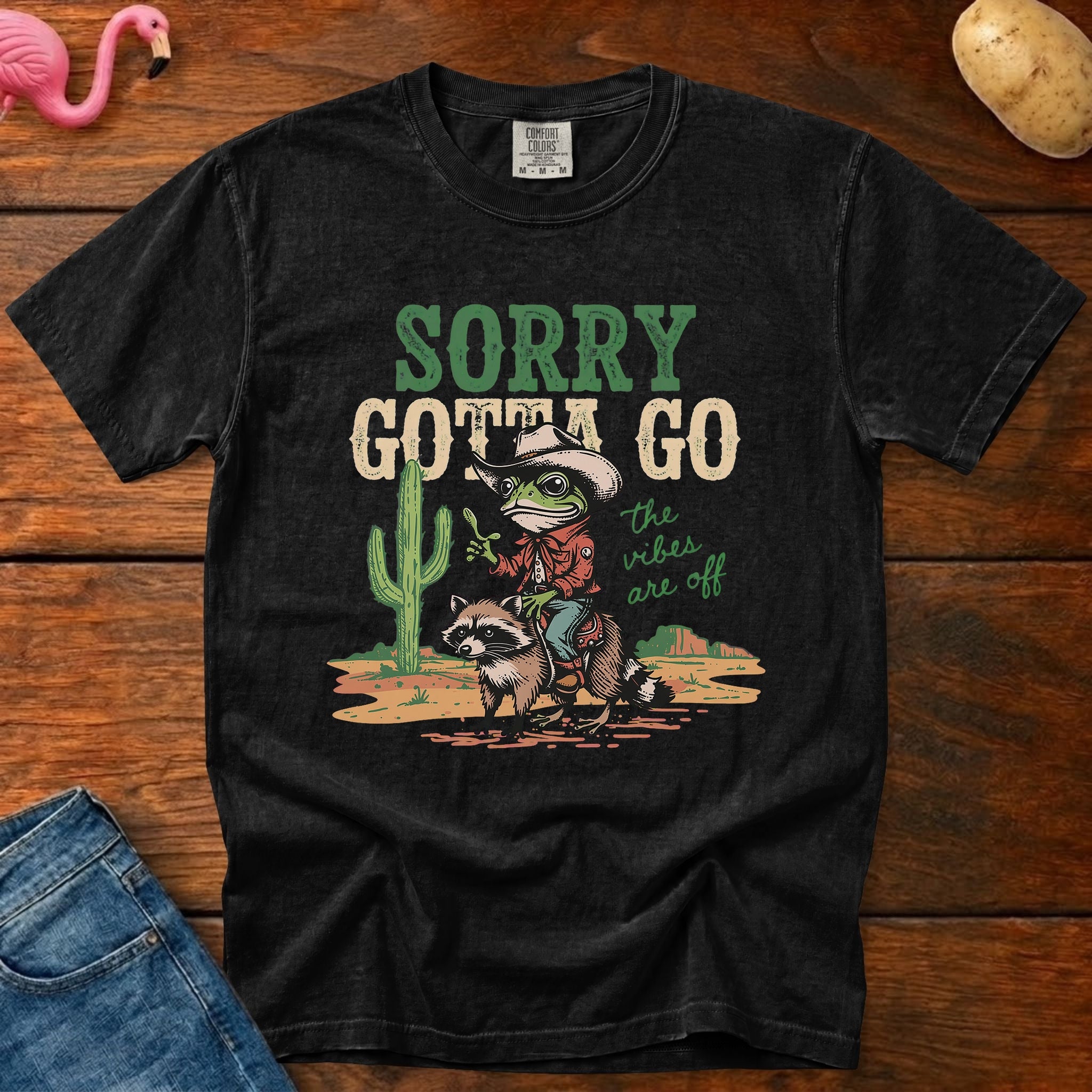 Sorry Gotta Go Vintage Heavyweight Graphic Tee
