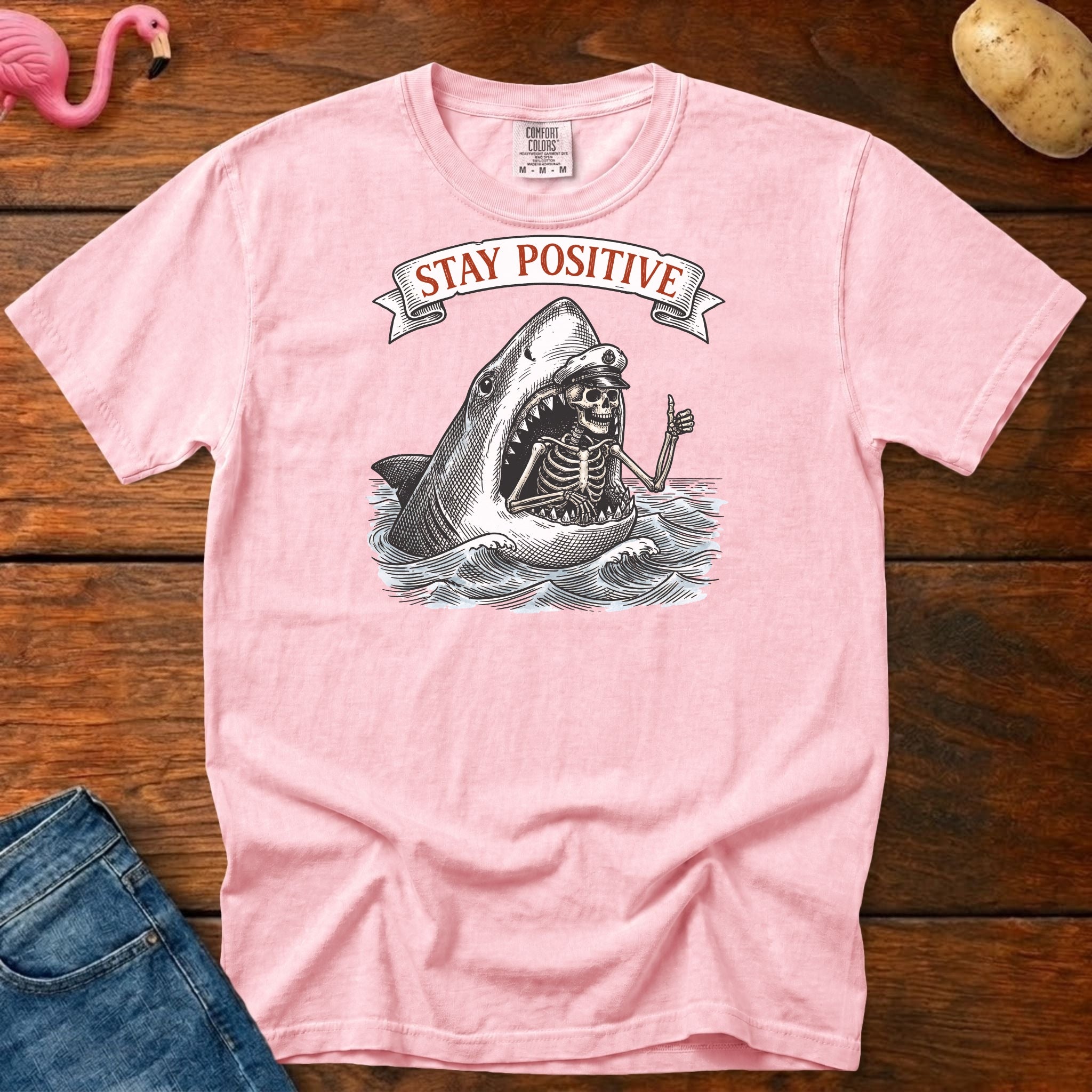 Stay Positive Vintage Heavyweight Graphic Tee