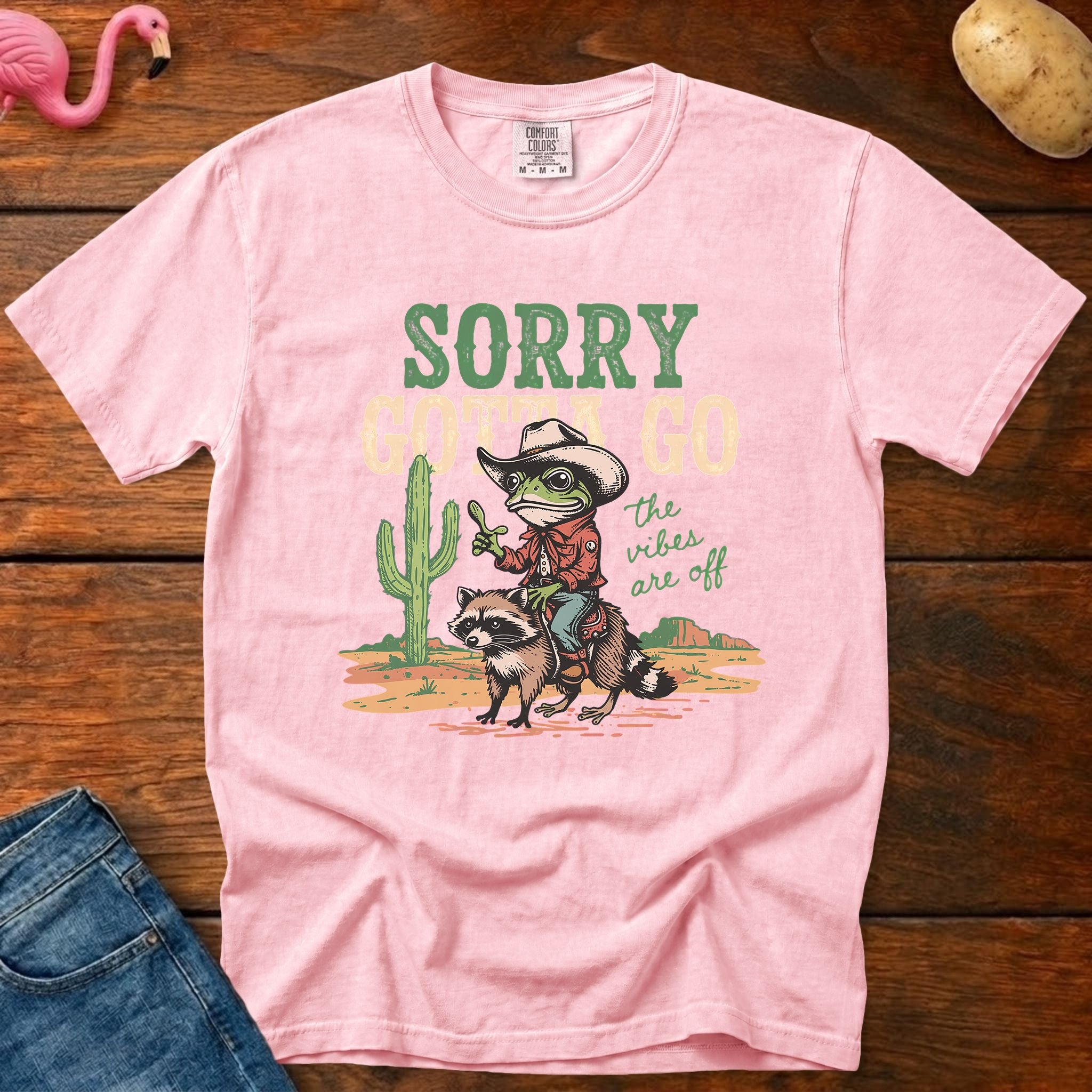 Sorry Gotta Go Vintage Heavyweight Graphic Tee