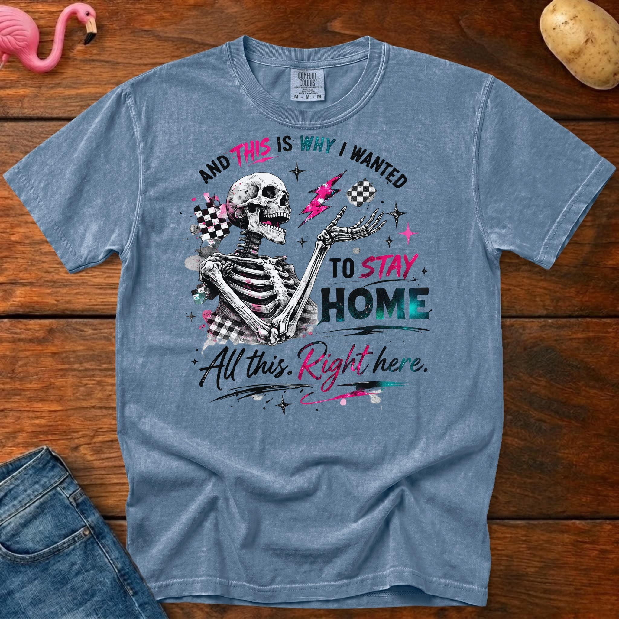 Stay Home Heavyweight Vintage Graphic Tee