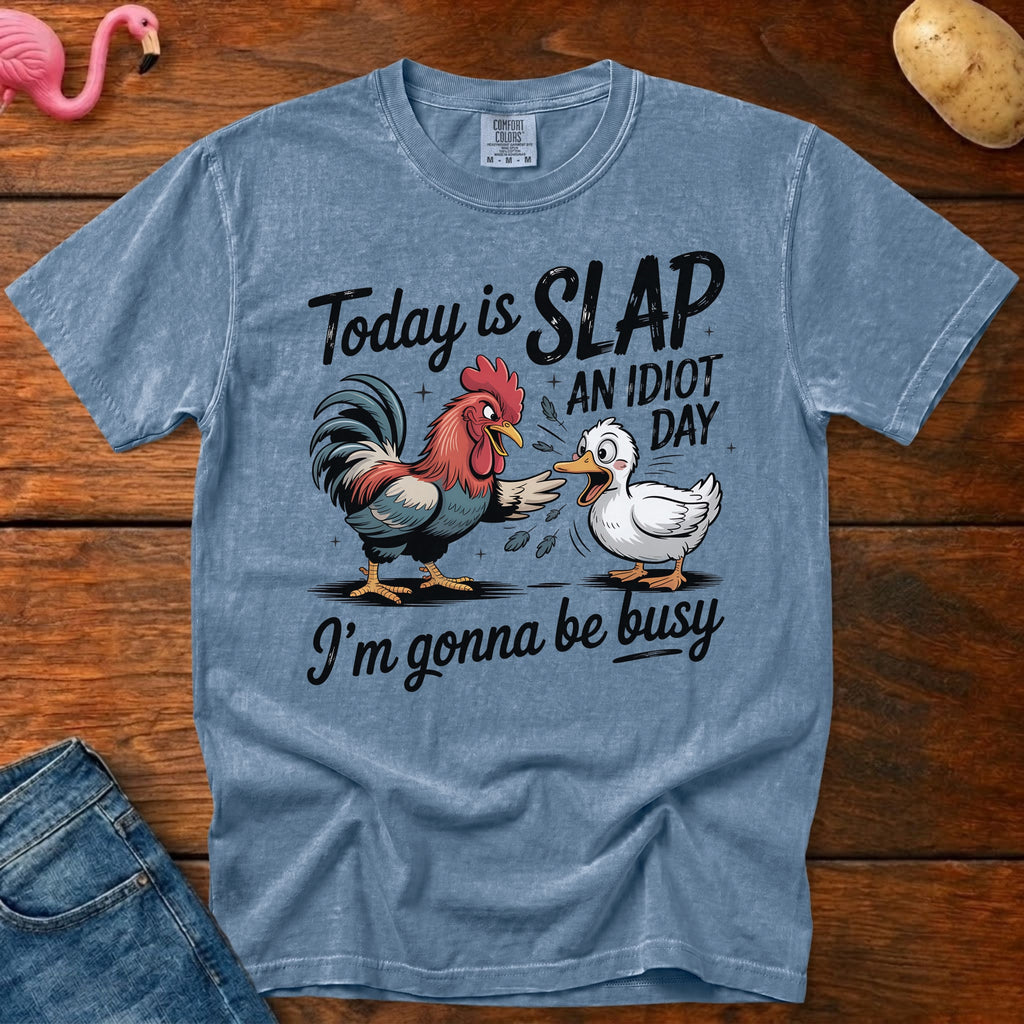 Slap Idiot Day Vintage Heavyweight Graphic Tee