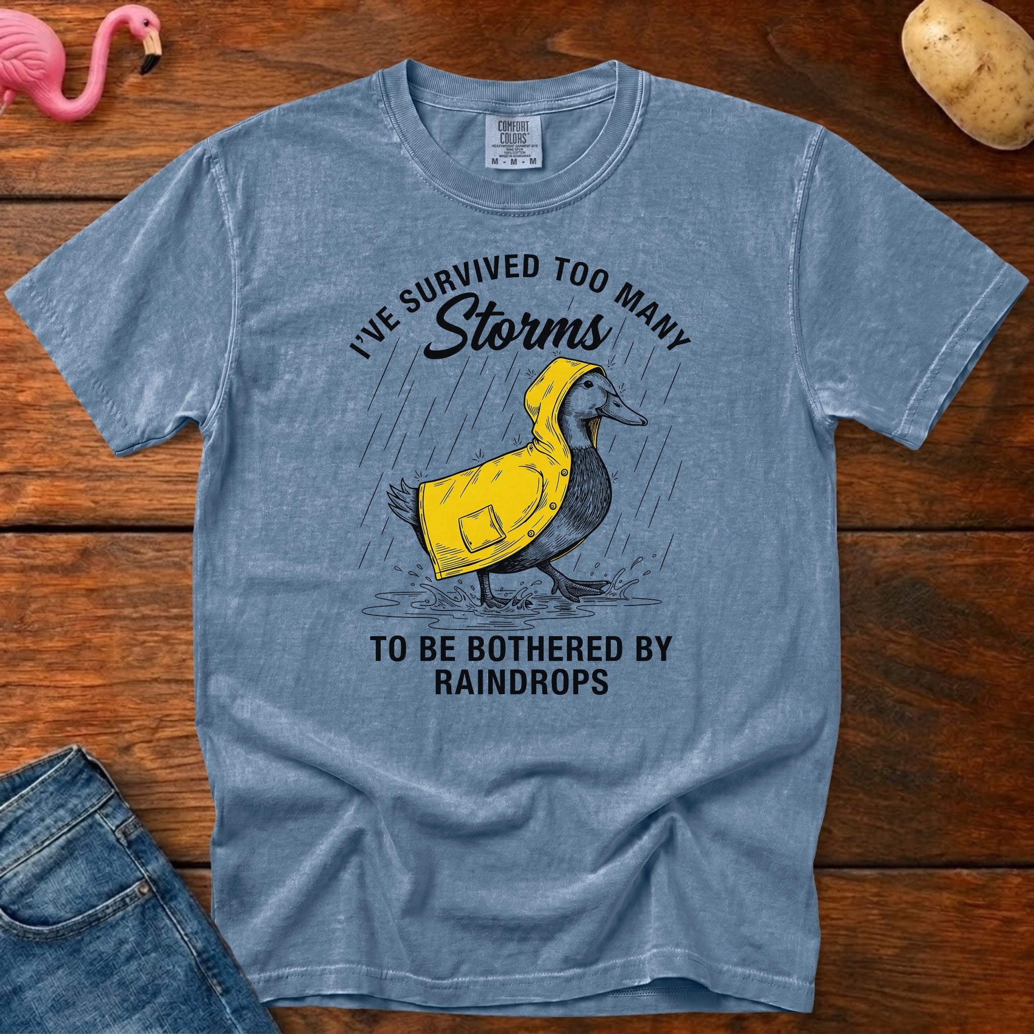 Survived Too Many Storms Vintage Heavyweight Graphic Tee
