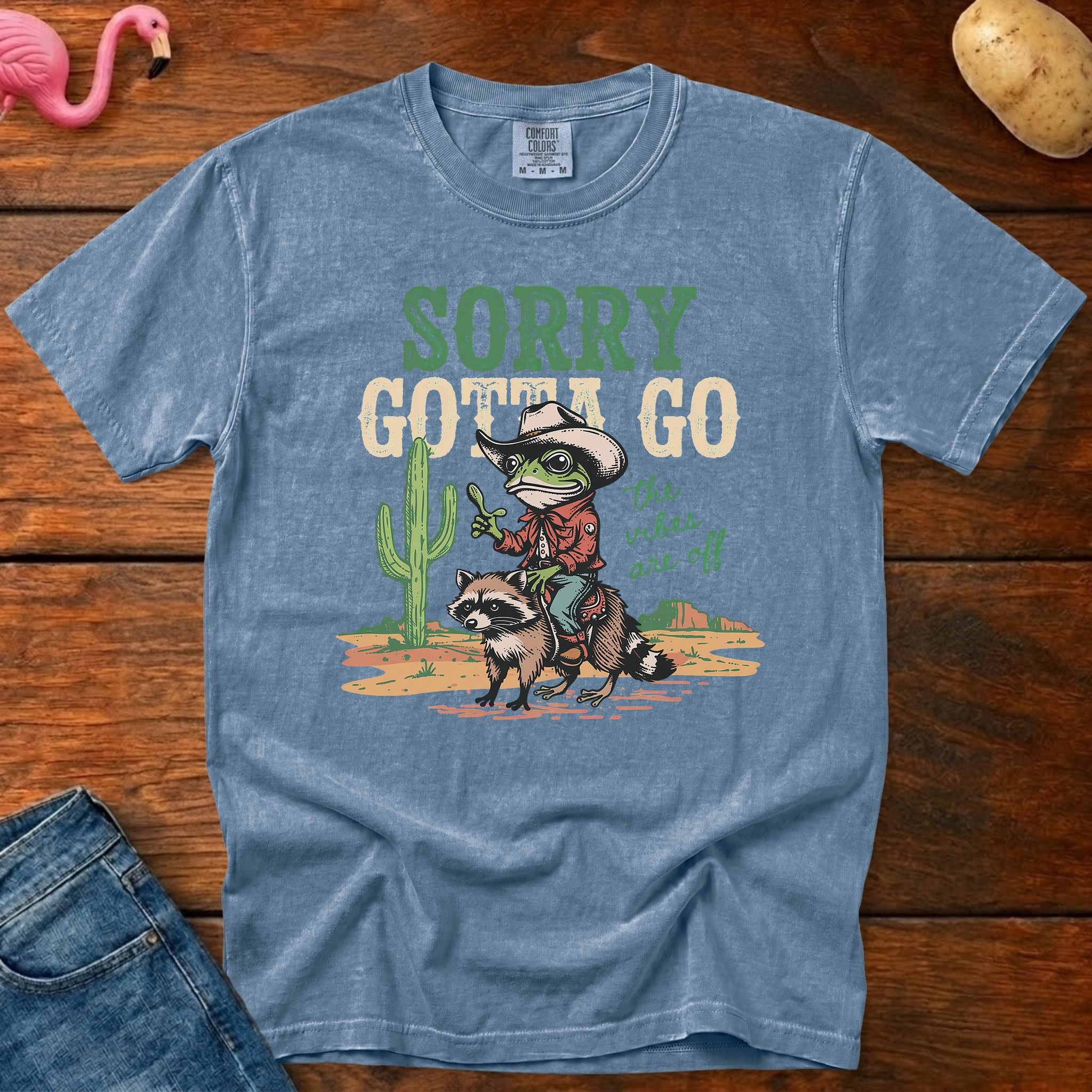 Sorry Gotta Go Vintage Heavyweight Graphic Tee