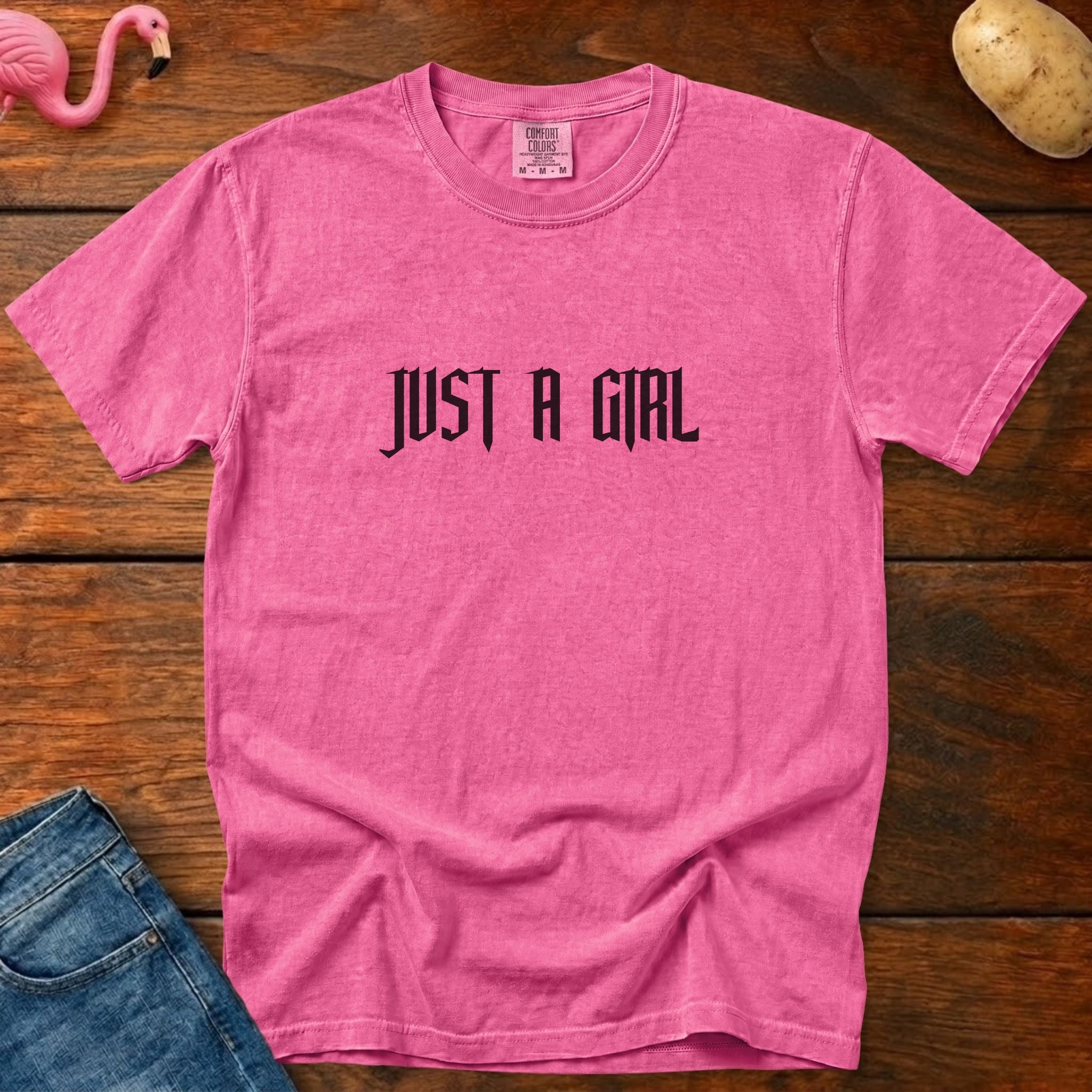 Just A Girl Vintage Heavyweight Graphic Tee