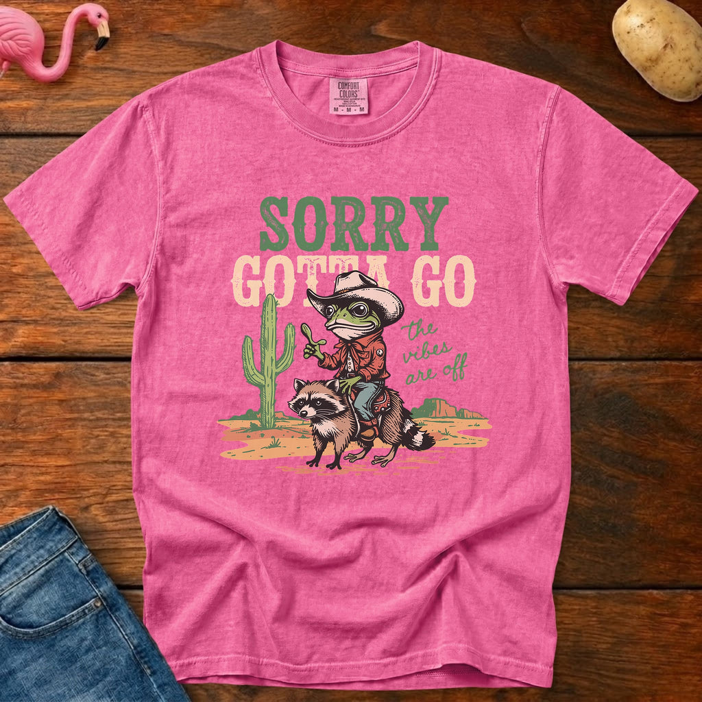 Sorry Gotta Go Vintage Heavyweight Graphic Tee