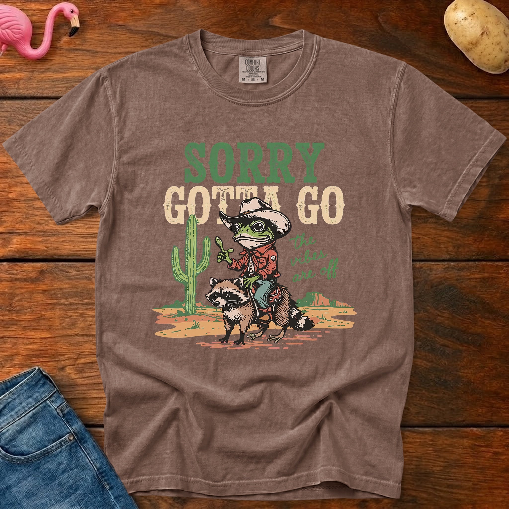 Sorry Gotta Go Vintage Heavyweight Graphic Tee