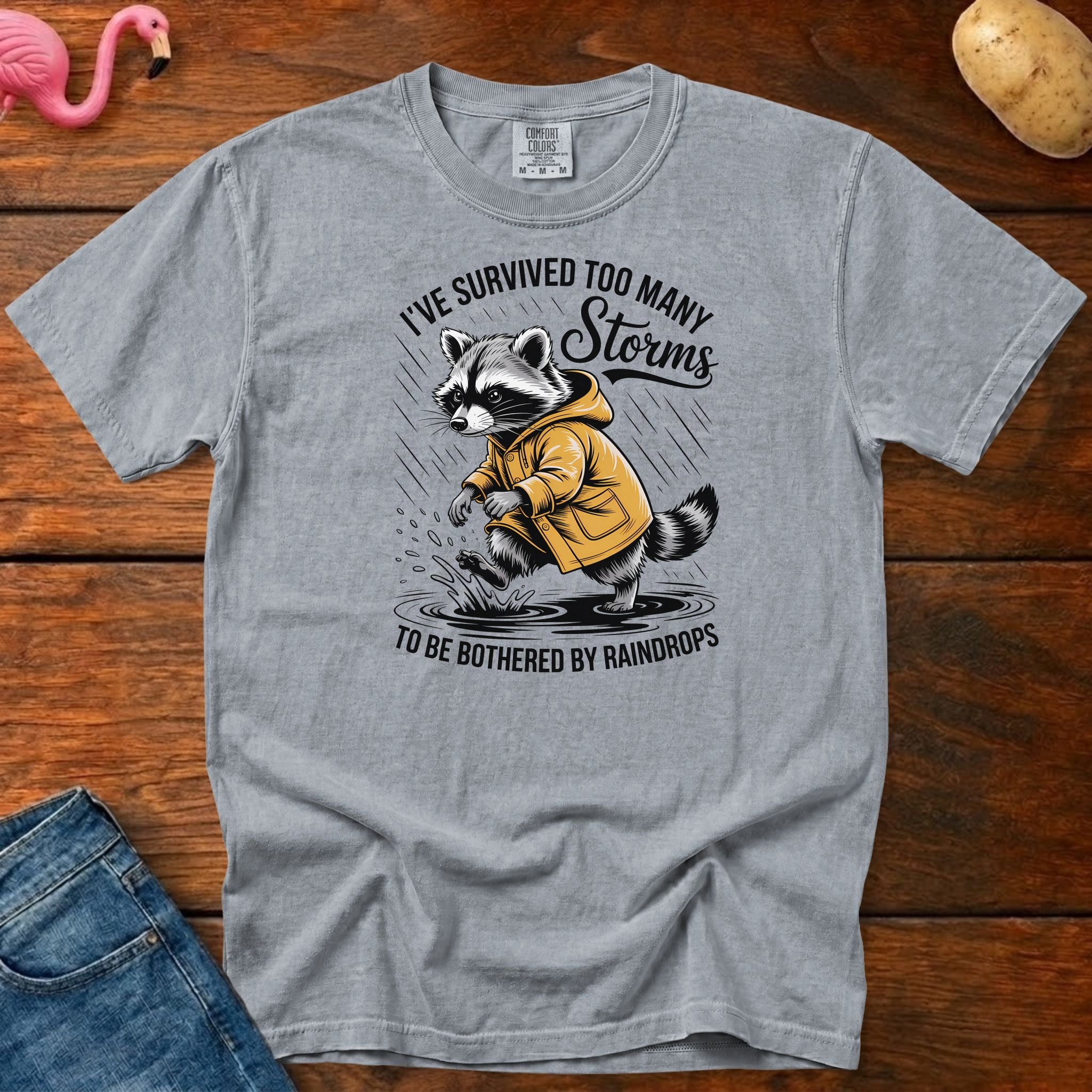 Survived Too Many Storms Vintage Heavyweight Graphic Tee