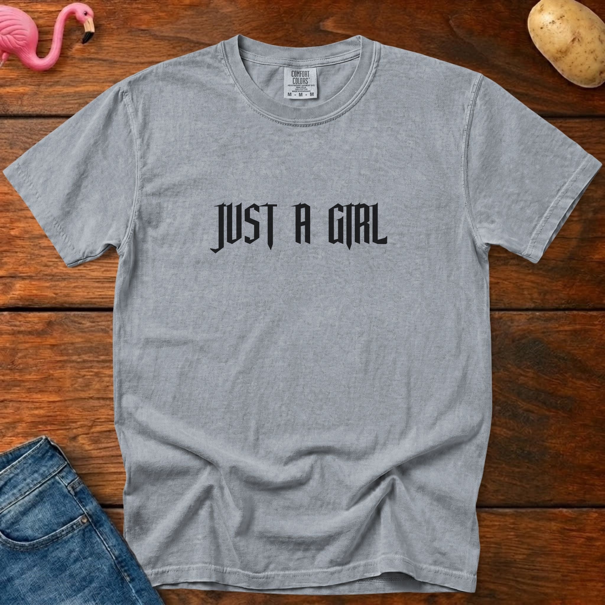 Just A Girl Vintage Heavyweight Graphic Tee