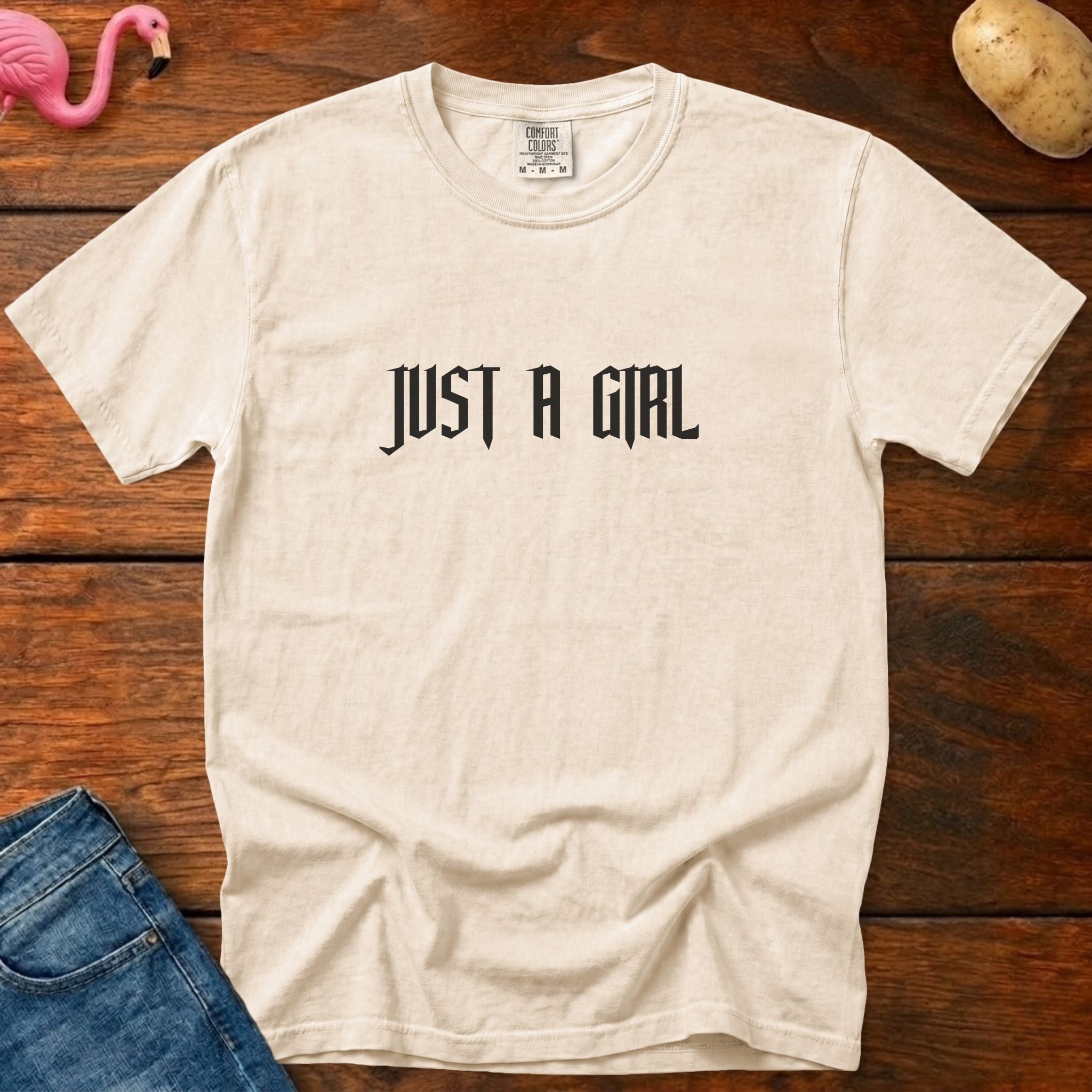 Just A Girl Vintage Heavyweight Graphic Tee