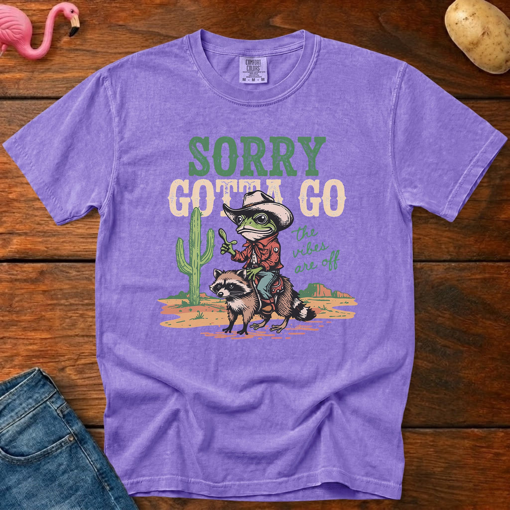 Sorry Gotta Go Vintage Heavyweight Graphic Tee