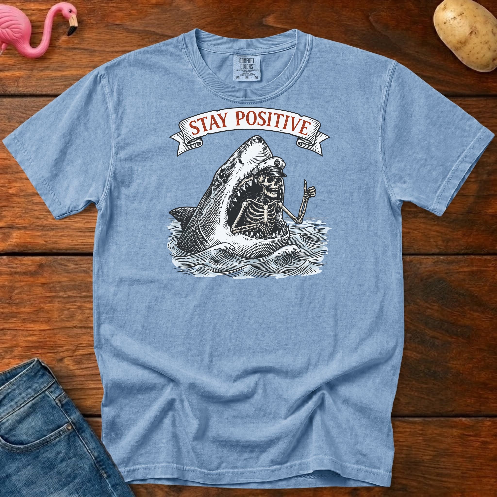 Stay Positive Vintage Heavyweight Graphic Tee