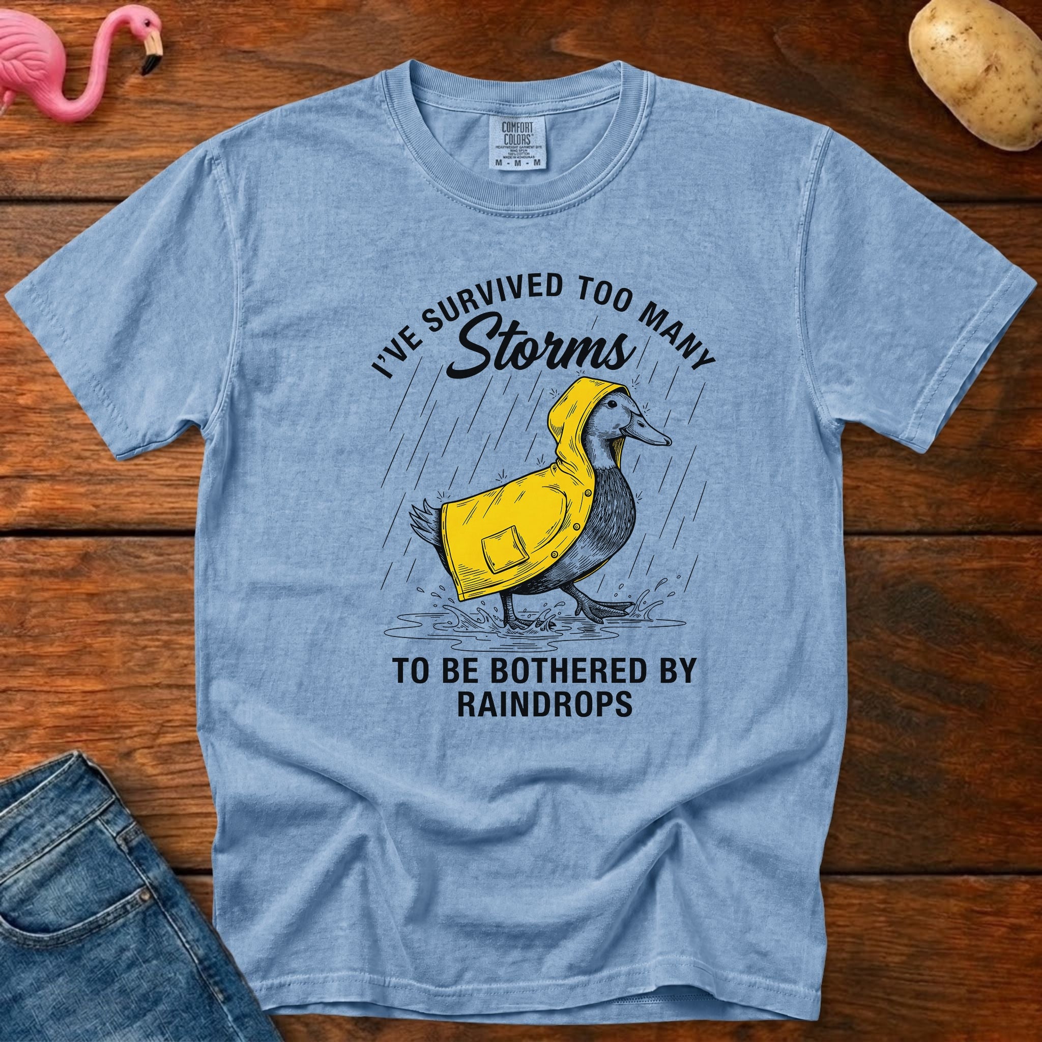 Survived Too Many Storms Vintage Heavyweight Graphic Tee