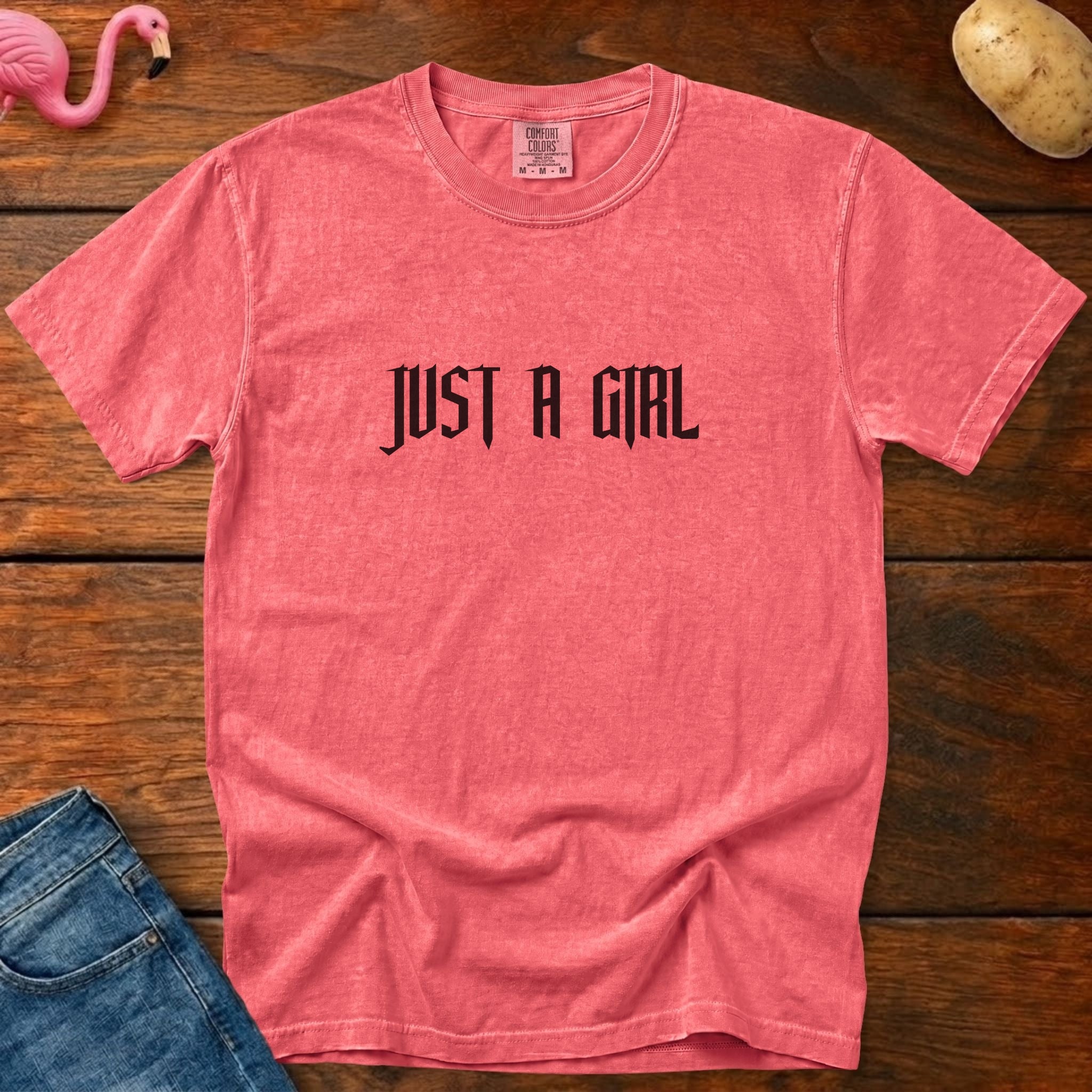 Just A Girl Vintage Heavyweight Graphic Tee