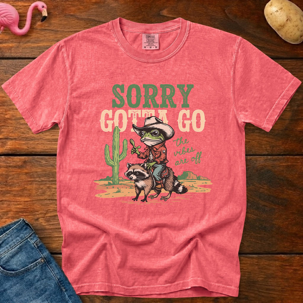 Sorry Gotta Go Vintage Heavyweight Graphic Tee