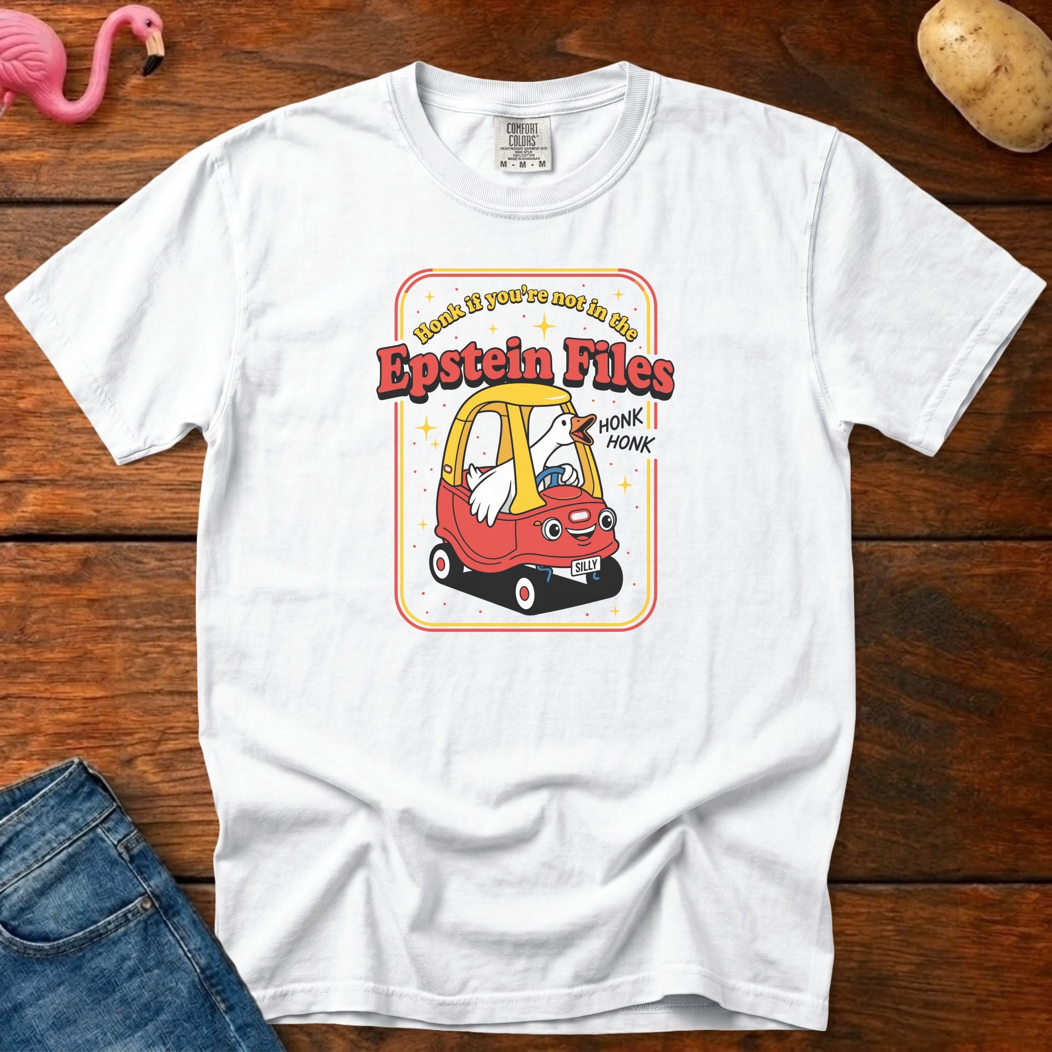 Honk If You're Not in the Epstein Files Vintage Heavyweight Graphic Tee