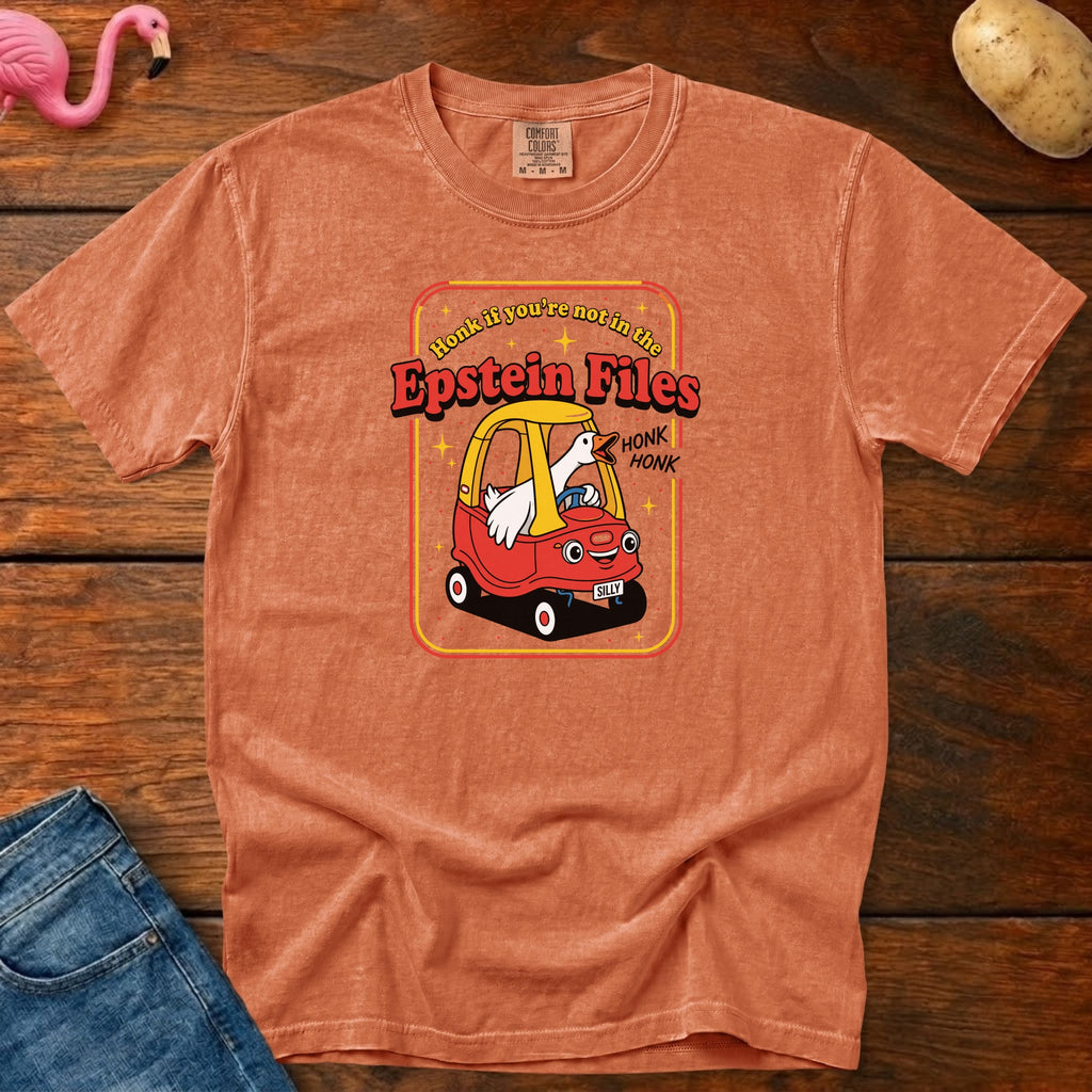 Honk If You're Not in the Epstein Files Vintage Heavyweight Graphic Tee