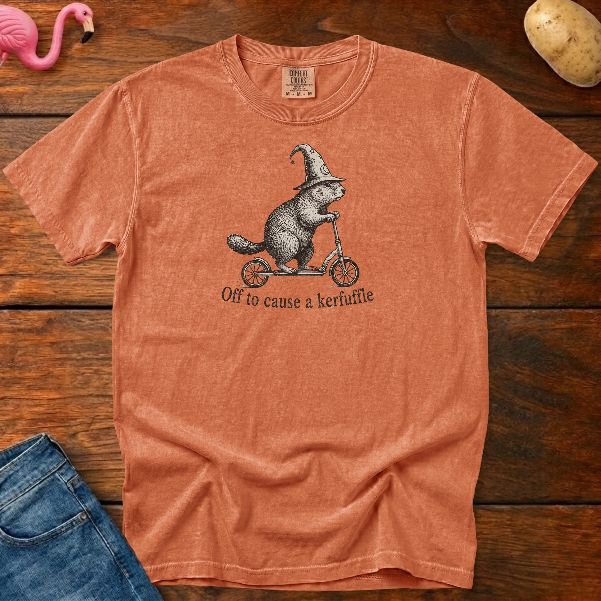 Off to Cause Kerfuffle Vintage Heavyweight Graphic Tee