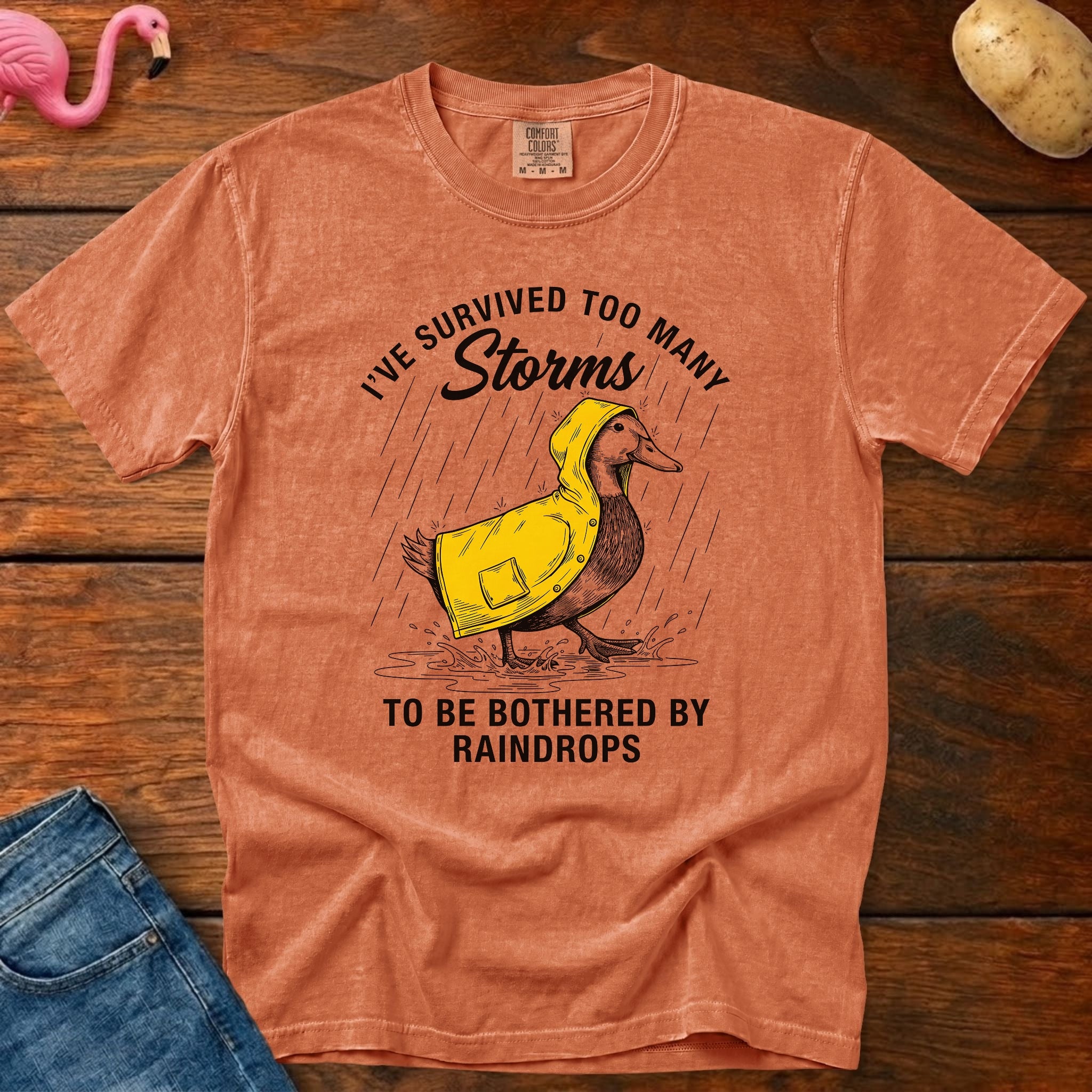 Survived Too Many Storms Vintage Heavyweight Graphic Tee