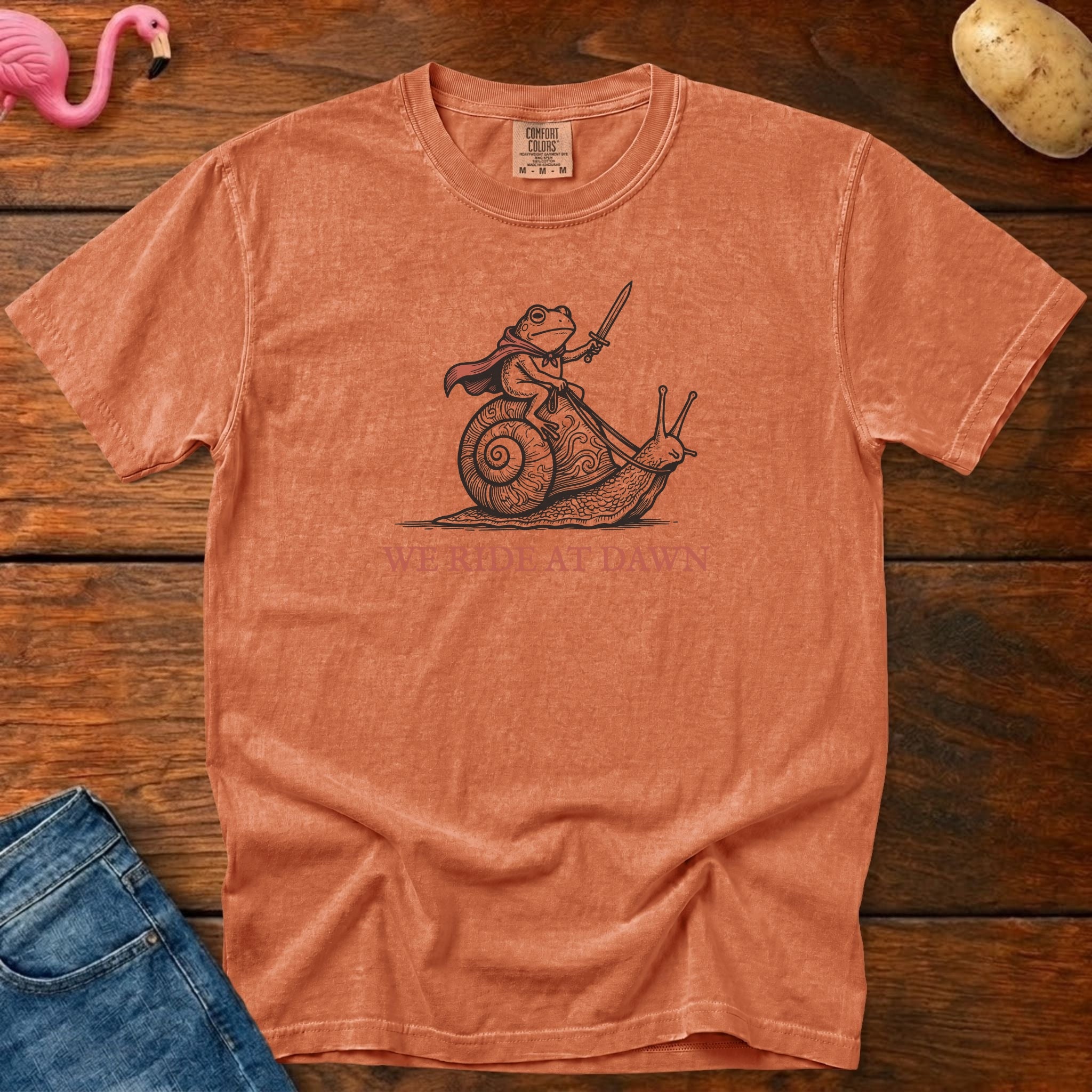 Ride At Dawn Vintage Heavyweight Graphic Tee